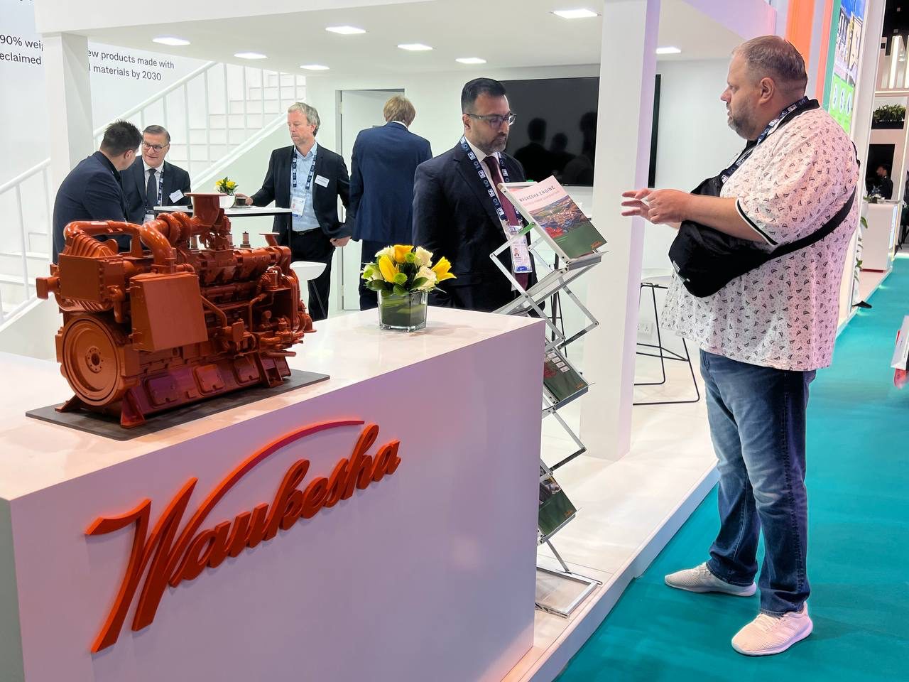 Company representatives at an industry event